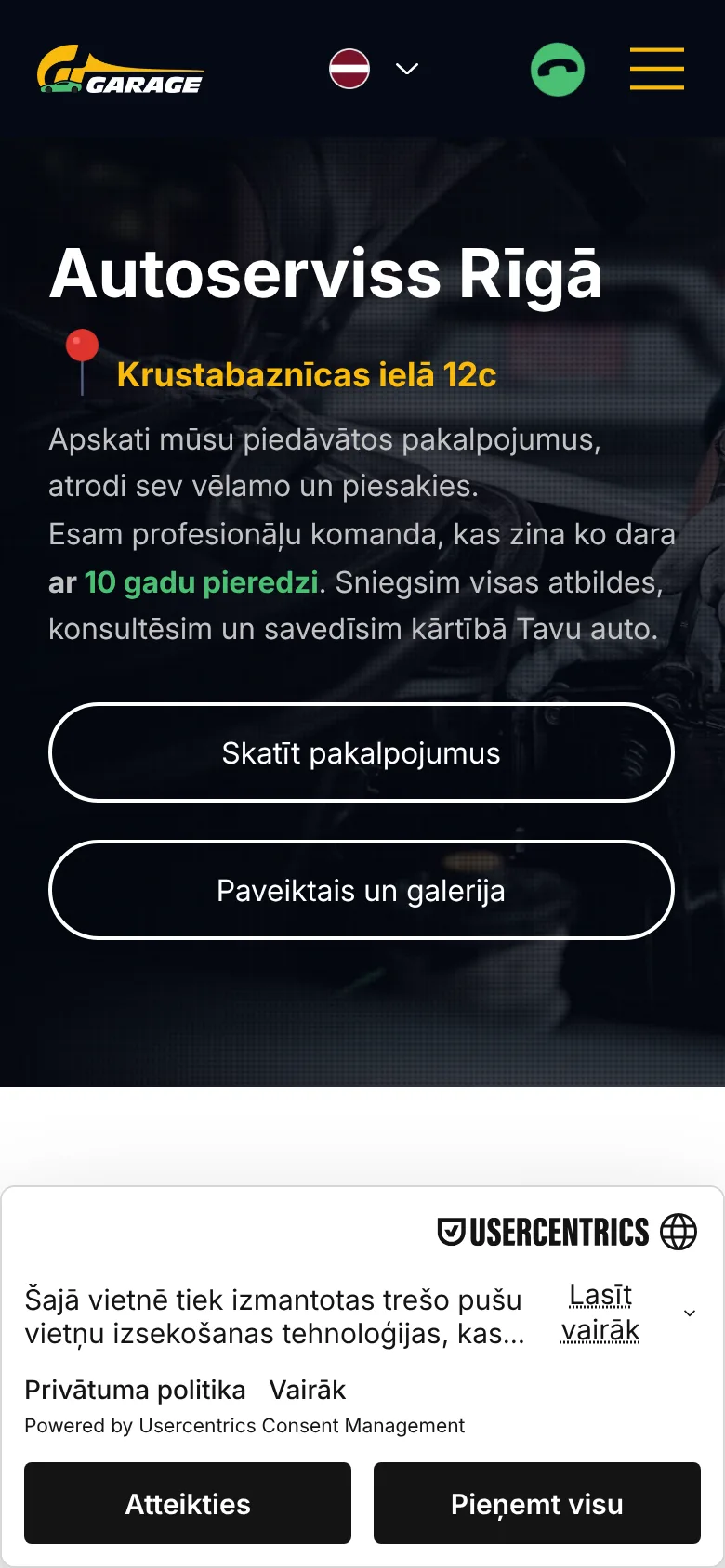 gtgarage.lv mobilajā